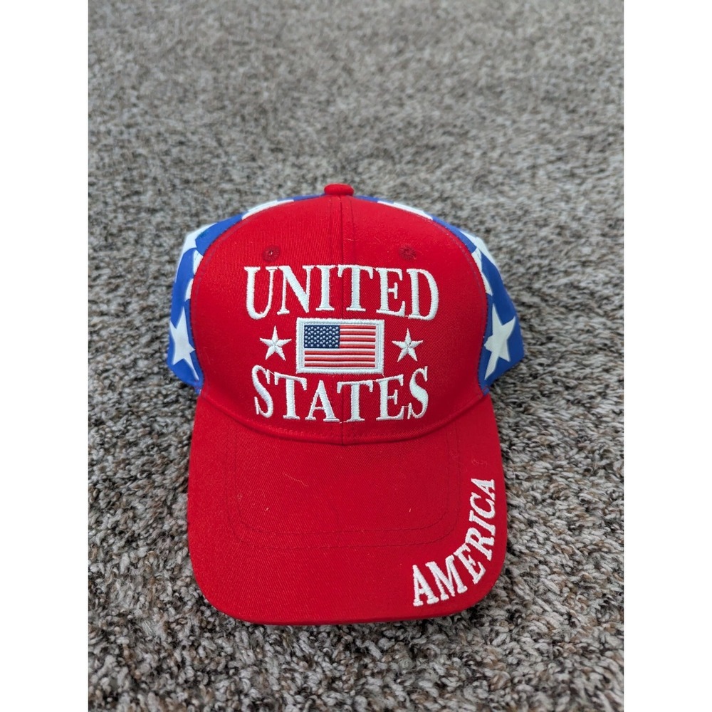 USA Hat American Flag Embroidered Baseball Cap Adjustable Strap Back
